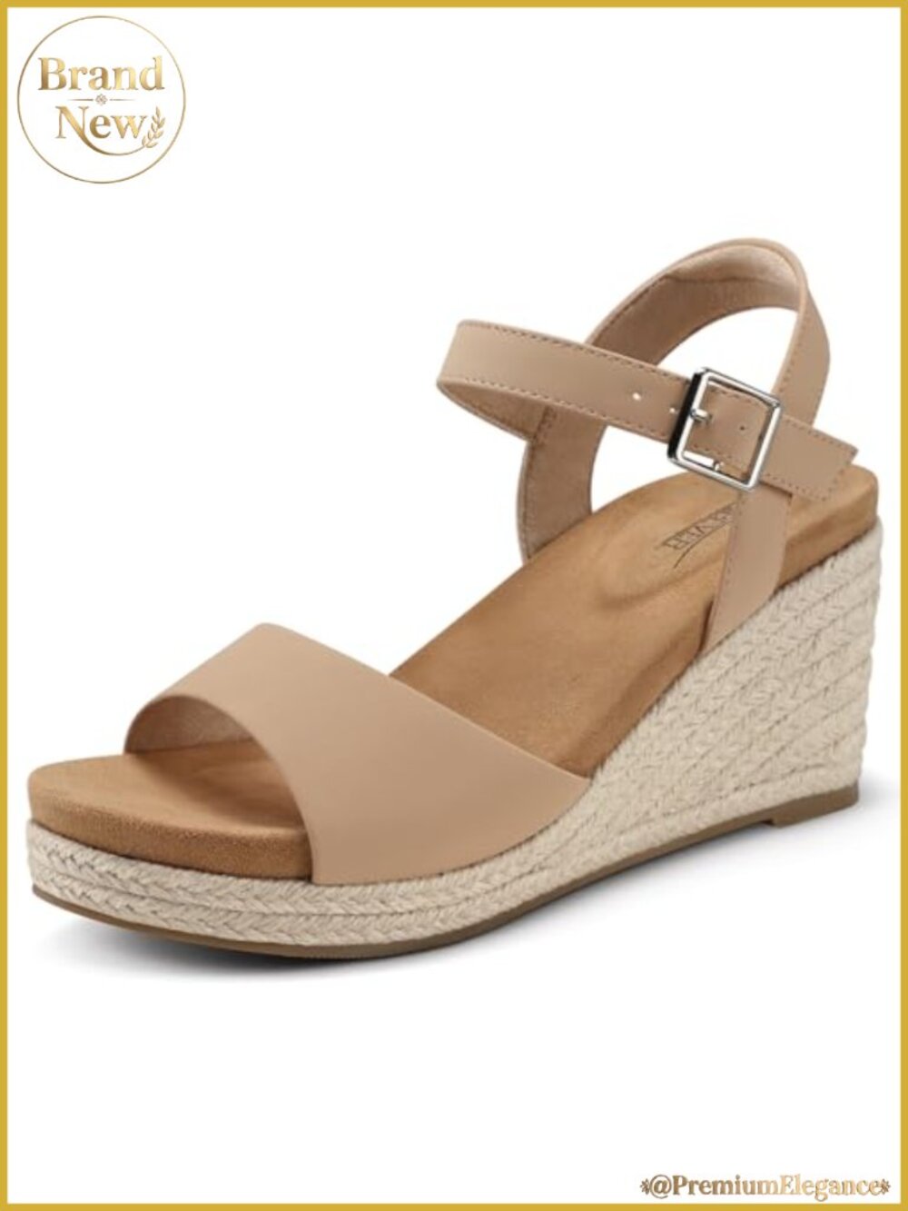 Women's Wedge Sandals Comfortable Dressy Platform Espadrilles Raffia Ankle